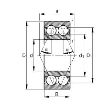 FAG Angular contact ball bearings - 3208-BD-XL-TVH