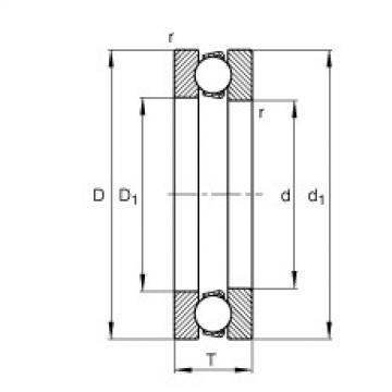 FAG Axial deep groove ball bearings - 51164-MP