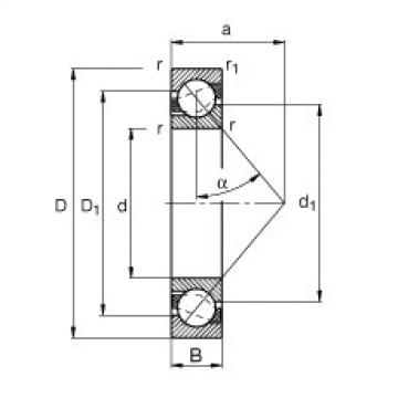FAG Angular contact ball bearings - 7208-B-XL-JP