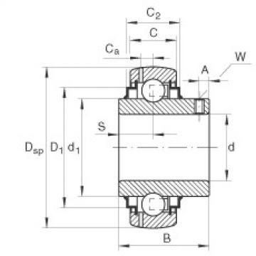 FAG Radial insert ball bearings - GYE90-XL-KRR-B