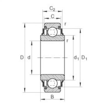 FAG Radial insert ball bearings - 207-XL-KRR-AH03
