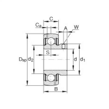 FAG Radial insert ball bearings - GAY012-NPP-B-AS2/V