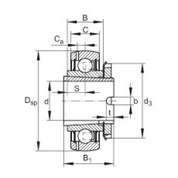 FAG Radial insert ball bearings - GSH40-XL-2RSR-B