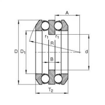 FAG Axial deep groove ball bearings - 54207 + U207