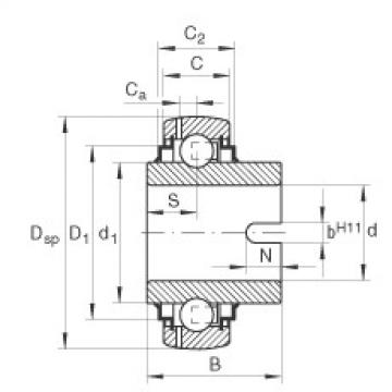 FAG Radial insert ball bearings - GLE30-XL-KRR-B
