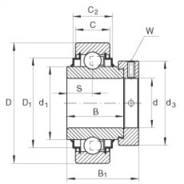 FAG Radial insert ball bearings - E20-XL-KRR