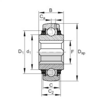 FAG Self-aligning deep groove ball bearings - GVK102-208-KTT-B-AH10