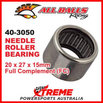 All Balls 40-3050 Needle Roller Bearing 20x27x15 Full Complement FC