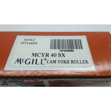 MCGILL MCYR 40 SX CAM YOKE ROLLER PRECISION BEARING 40MM,  #129446