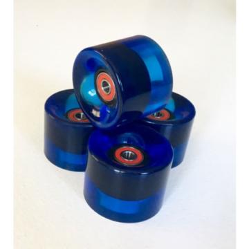 60mm 78A Skateboard Longboard Wheels  with Bearing Abec 9 Clear Multi Color
