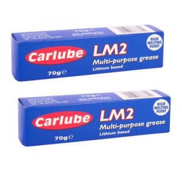 Carlube LM2 Lithium Grease Multi Purpose -High Melt Point/Lubricant 70g x2 Packs