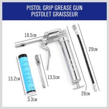 One-Hand Pistol Grip Grease Gun Graisseur With Greas Cartridges Greasing Lube