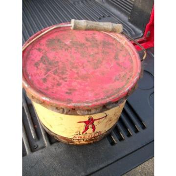 RARE 25 LB. 1961- 3 1/2 GALLON ARCHER LUBICANTS GREASE BUCKET AND LID INCLUDED