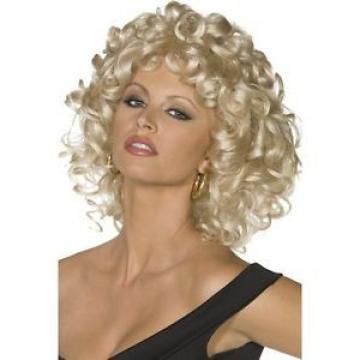 Grease Sandy Wig Blonde Curly Fancy Dress Costume Accessory