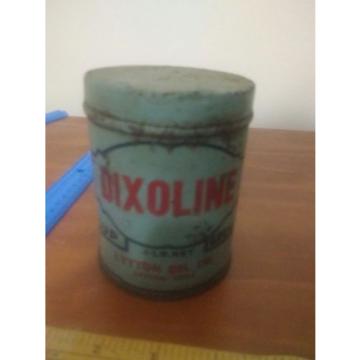 Dixolibe cup grease lubricant metal oil can vtg petroleum gas collectible auto
