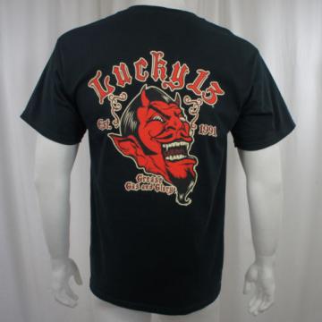 Authentic LUCKY 13 Devil Grease Gas And Glory Rockabilly T-Shirt S-4XL