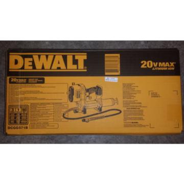 DEWALT 20V 20 volt lithium DCGG571B MAX Lithium Ion Grease Gun (Bare Tool)