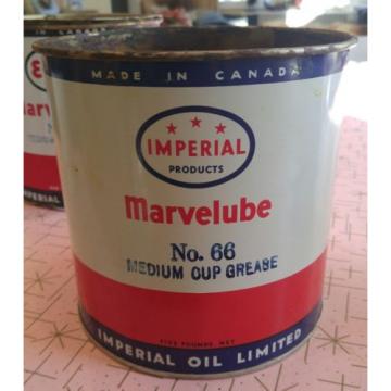 Vintage Imperial Esso Marvelube No. 66 5lb grease can great shape oil three star
