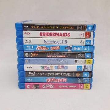 Blu-Ray Movies Bulk Lot of 10 Grease Bridesmaids Hunger Games Pitch Perfect etc