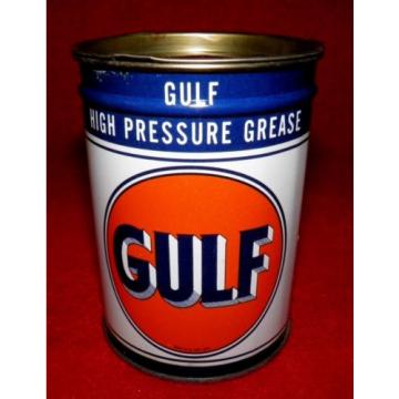 1948 ca. VINTAGE GULF HIGH PRESSURE GREASE, VERY CLEAN AND NICE METAL CAN, GAS