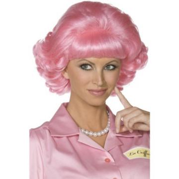 Frenchy Pink Wig Grease 50s Ladies Womens Fancy Dress Costume 1950s Wigs
