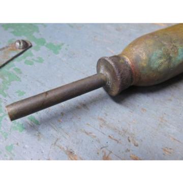 Vintage brass automotive grease gun oil siphon