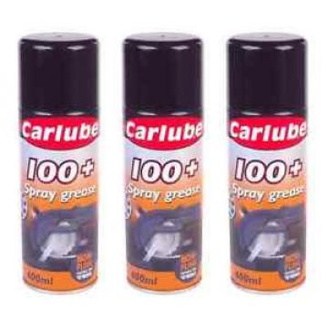 3 x Carlube 100+ Spray Grease Chain Lubricant 400ml - XSG400 - £4.99 per can