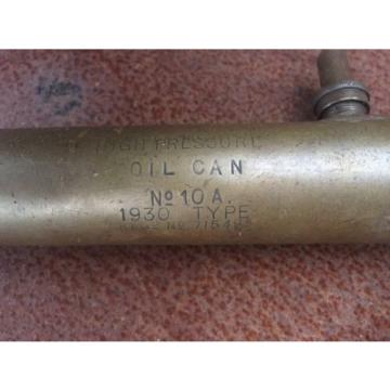 Vintage Enots Grease Gun Brass Oil Can Tin Automobilia Garage Motoring