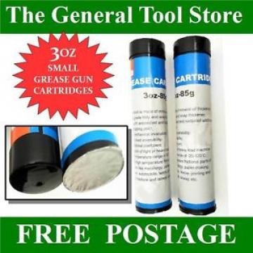 2 GREASE CARTRIDGES FOR SMALL PISTOL GREASE GUNS 3 OZ 85G TUBES MULTI PURPOSE