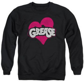 Grease Heart Mens Crewneck Sweatshirt Black