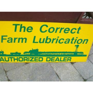 HUGE FARM LUBE / GREASE DEALER OIL SIGN - LUBRICATION FOR ALL FARM EQUIPMENT