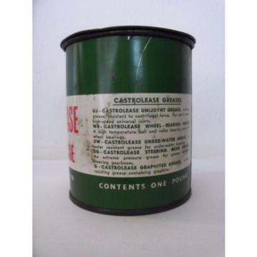 OLD COLLECTABLE CASTROL CASTROLEASE 1 POUND GREASE TIN