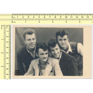 # Attractive Fashionable Guys Men &#034;Grease&#034; Fashion Gay int Snapshot old photo