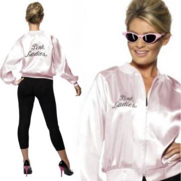 Grease Pink Ladies Jacket Fancy Dress Costume Official Licenced Outfit New