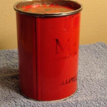 VINTAGE M-LUBE Illinois Farm Supply LITHIUM Grease Can 1 LB Chicago Gas Station