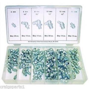 110 Piece Metric Grease Fitting Assortment Comes with Case