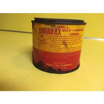 Vintage Shell Darina AX Multi-Purpose Grease Tin Can 30% Full