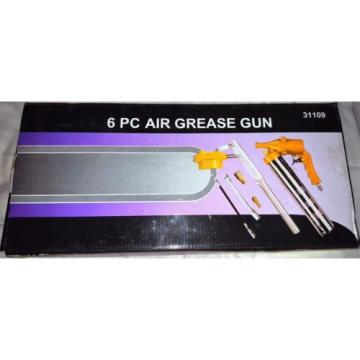 6pc Pneumatic/Air Grease Gun + Manual Hand Pump