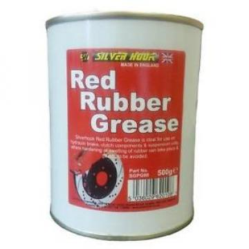 2 x Silverhook Red Rubber Grease 500g - For Brakes And Clutches/Calipers/O Rings