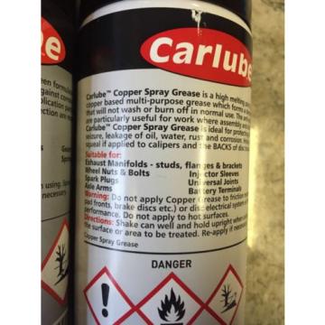Carlube Copper , White , 100+ Spray Grease 400ml X 3 Non Fling PTFE Anti-seize
