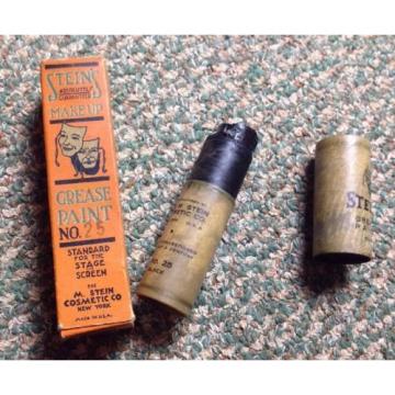 Vintage Antique Steins Make Up Stage Screen Grease Paint No. 25 Black Face