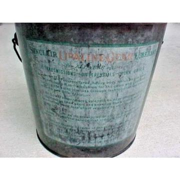 Vintage Sinclair Oil 14 Qt. Galvanized Grease Bucket