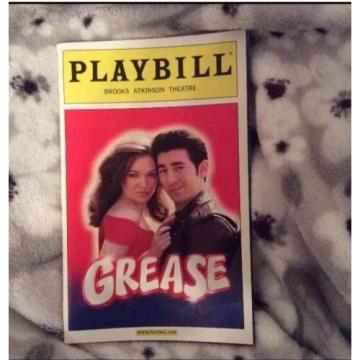 Grease Playbill Laura Osnes Max Crumm