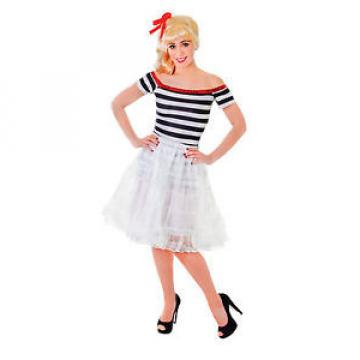 White Under Skirt Fancy Dress Costume Accessory 1950S Grease Rock &amp; Roll Outfit