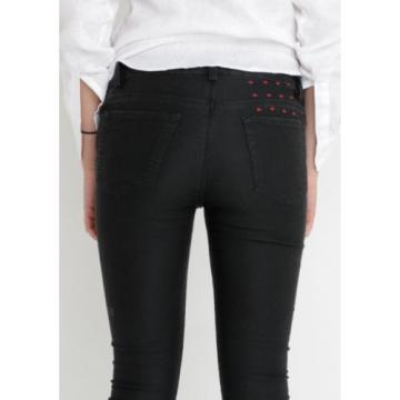KSUBI &#039;SPRAY ON&#039; in &#039;GREASE&#039; Black Denim Super Skinny Mid Rise Jeans