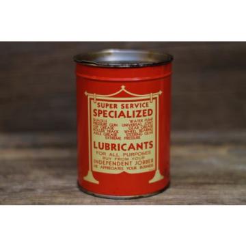 Vintage 1930&#039;s Dark Axle SUPER SERVICE LUBRICANT Grease Can APPLETON, WISCONSIN