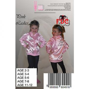 LUXURY PINK LADIES GREASE STYLE JACKET CHILD SIZE AGE 7-8 YEARS