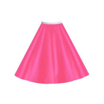 Girls Child Plain 1950s Costume Circle Skirt Rock and Roll GREASE SANDY SKIRT