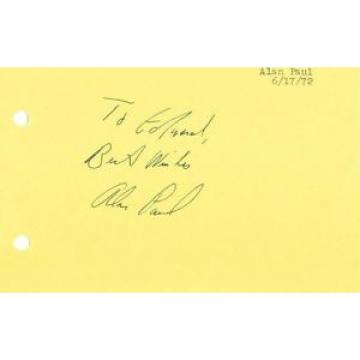 ALAN PAUL - Singer / The Manhattan Transfer - Broadway&#039;s Grease - Autograph