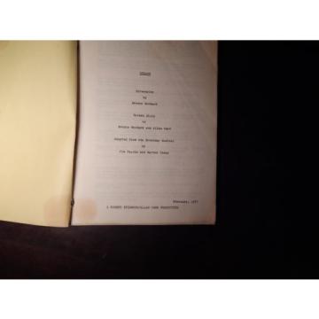1977 ORIGINAL SCREENPLAY FOR THE CLASSIC MOVIE GREASE